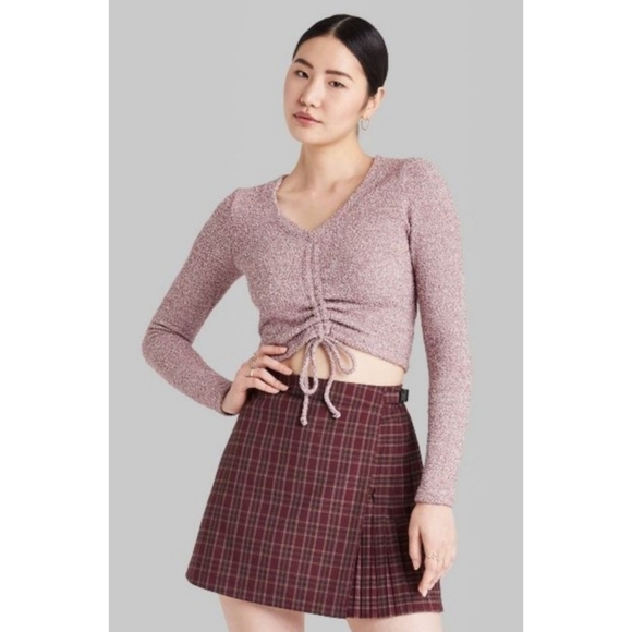 Wild Fable Front-Fitted Ruched Sweater - Picture 1 of 13